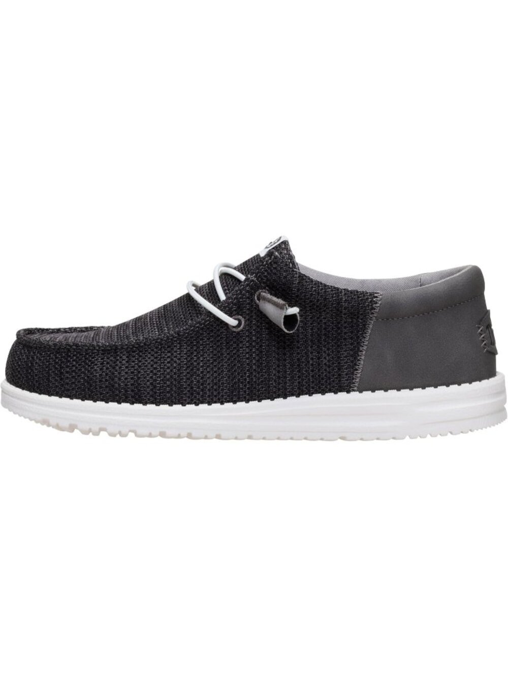 Heydude Men's Black Round Toe Breathable Flexible Casual Slip On Loafers